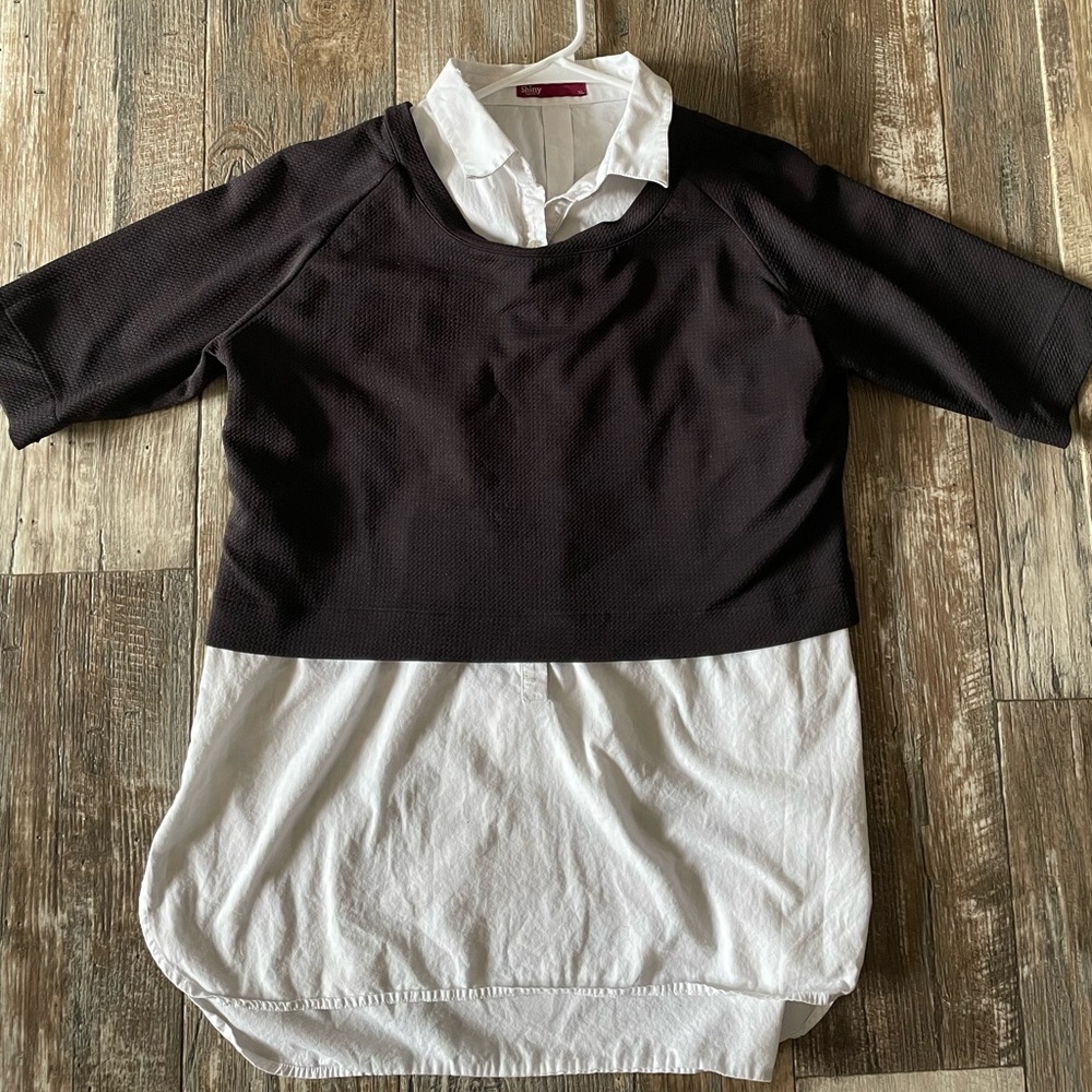 Women Black & White Shirt